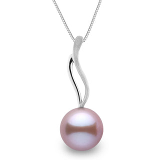 Wisp Collection 10.0-11.0 mm Lavender Freshadama Pearl Pendant in 14K White Gold on a Box Chain
