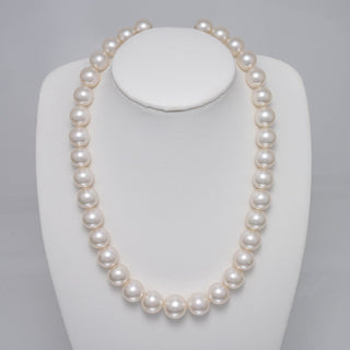 11.0-14.2 mm AAA Round White South Sea Pearl Necklace, view 2