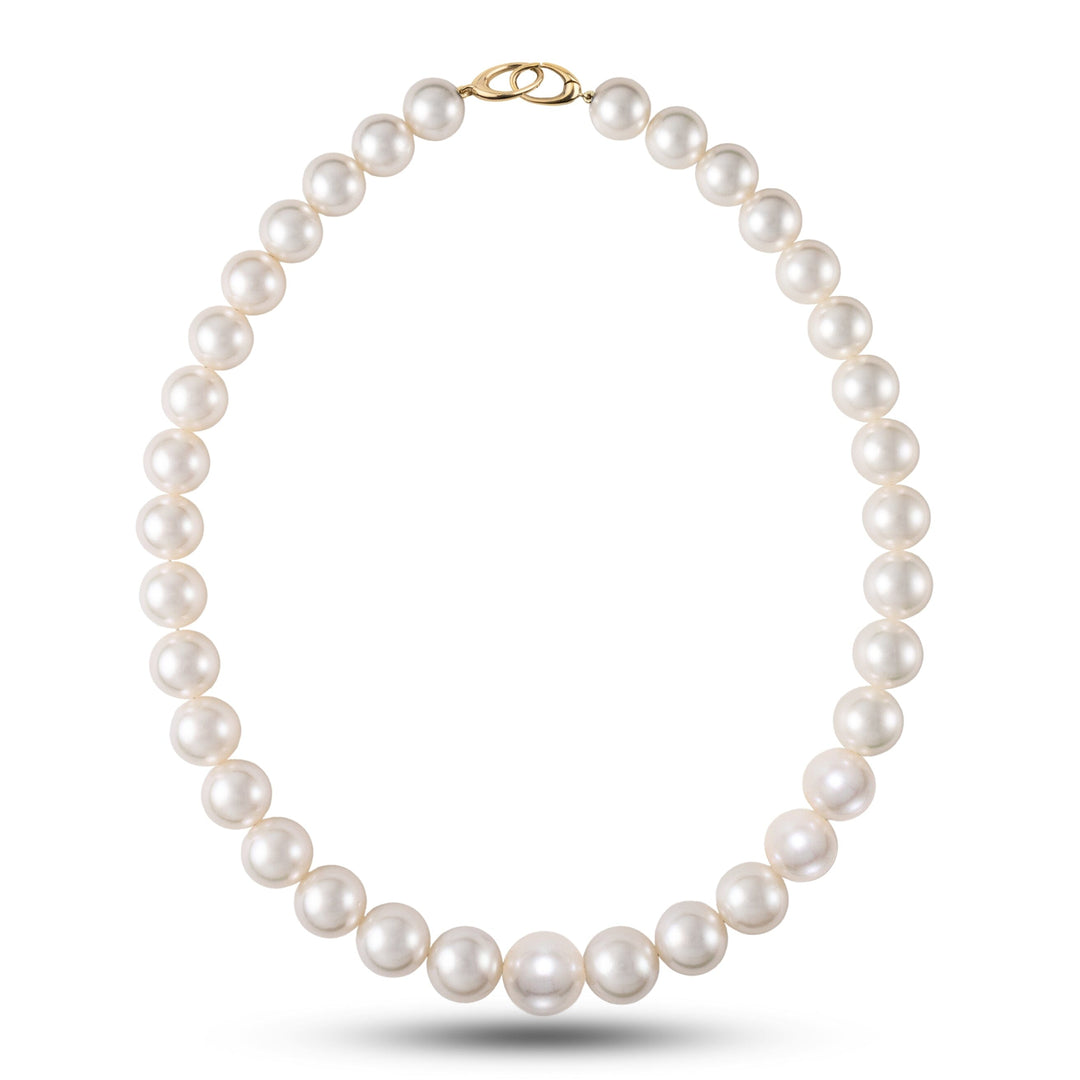 11.0-14.2 mm AAA Round White South Sea Pearl Necklace