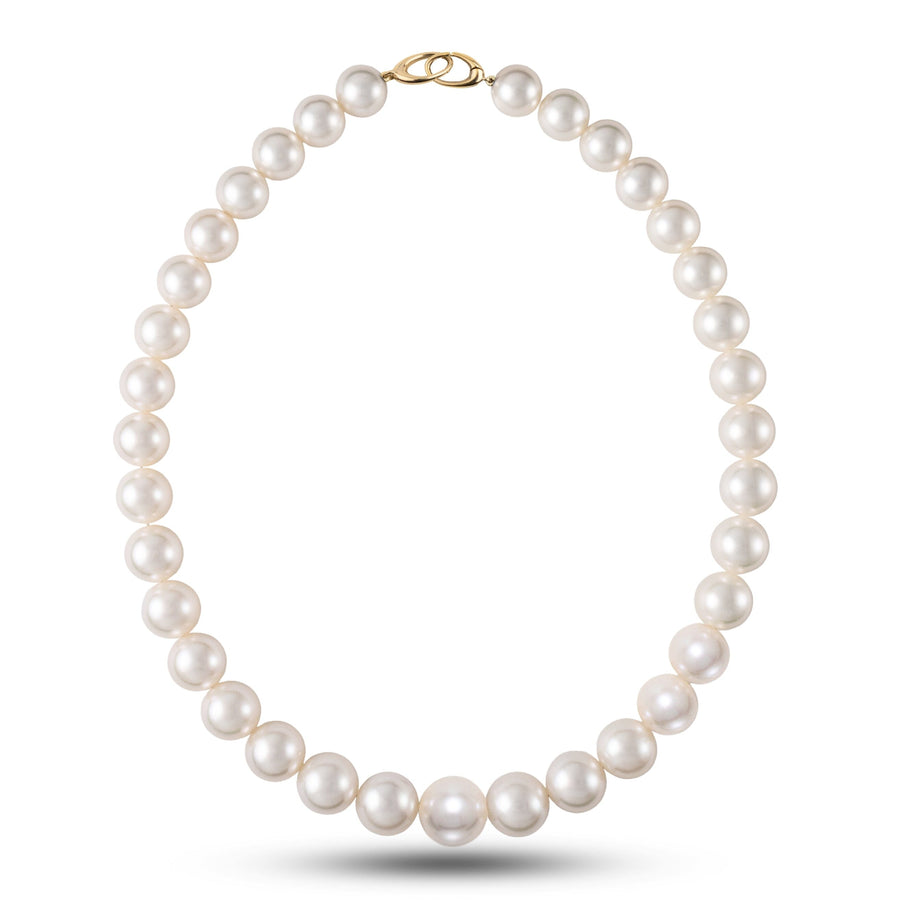 11.0-14.2 mm AAA Round White South Sea Pearl Necklace