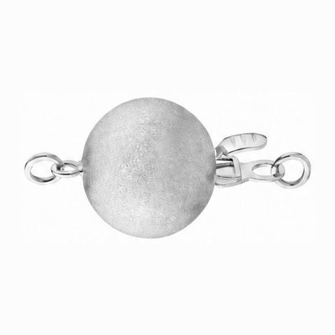 14K White Gold Ball Matte