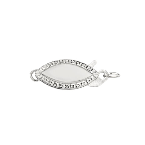 14K White Gold Fishhook