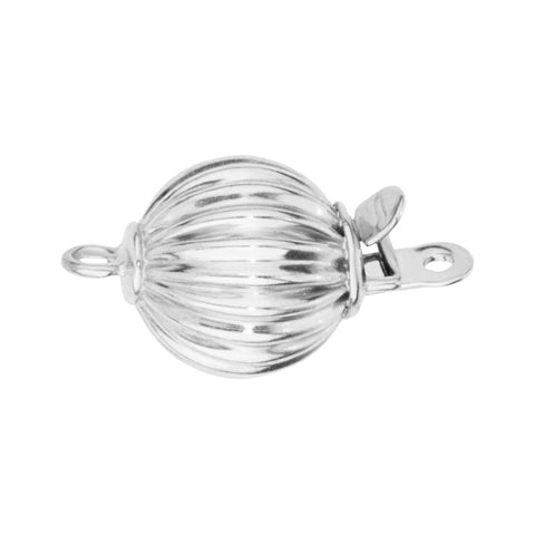 14K White Gold Fluted