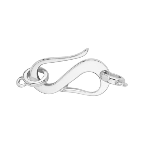14K White Gold Large S-Hook