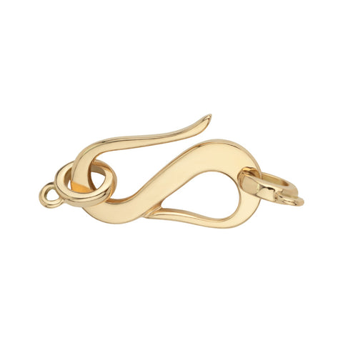 14K Yellow Gold Large S-Hook