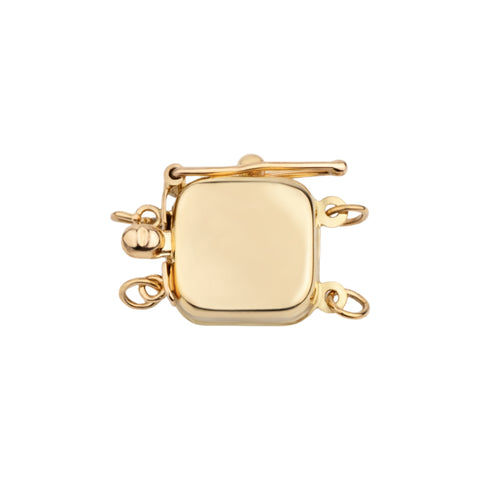 14K Yellow Gold Square