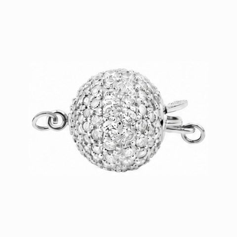 18K White Gold 10mm Diamond 1.00 cttw