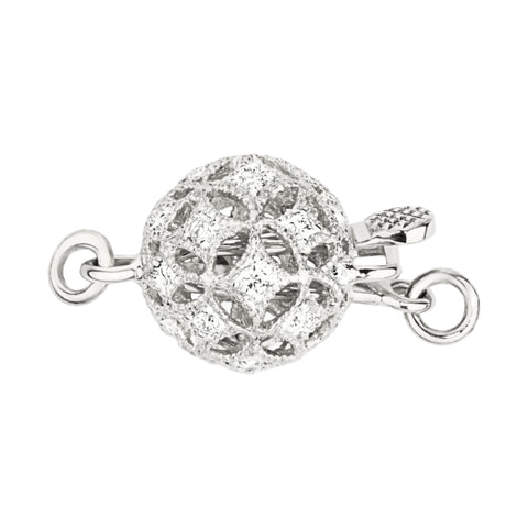 18K White Gold Diamond Lattice 0.13 cttw