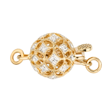18K Yellow Gold Diamond Lattice 0.13 cttw