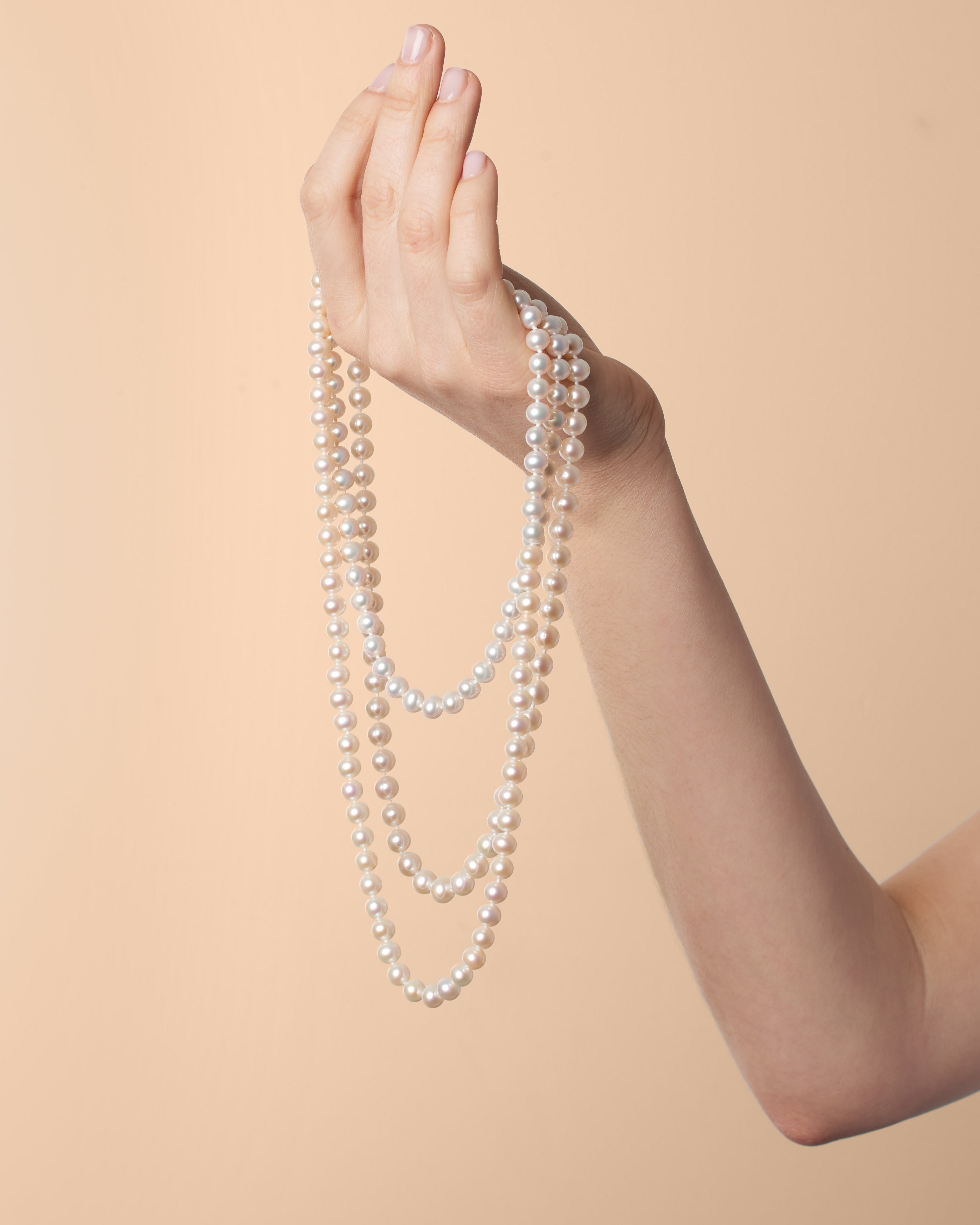 HNSP 8MM Imitation Pearl Necklace For Man Women Choker Neck Temperament  Simple Handmade Strand Bead Jewelry
