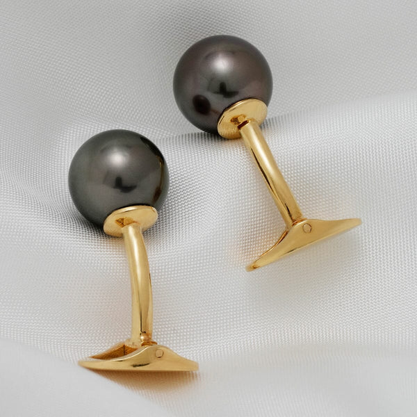 Assael Collection: 11.0 mm Tahitian Pearl Cufflinks – Pearl Paradise