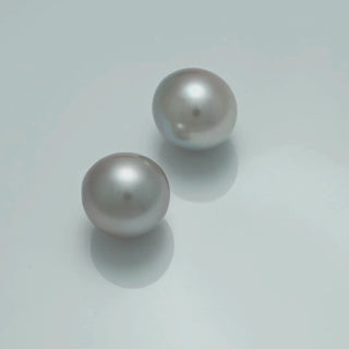 12.8 x 11.7 mm and 12.4 x 11.9 mm Fijian Drop Pearl Pair