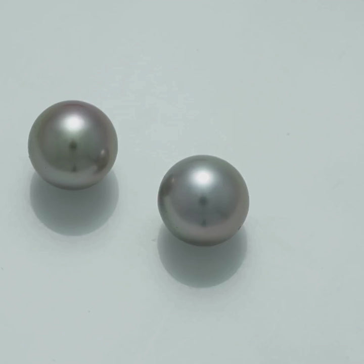 10.1 x 10.0 mm and 10.0 x 10.0 mm Fijian Pearl Pair
