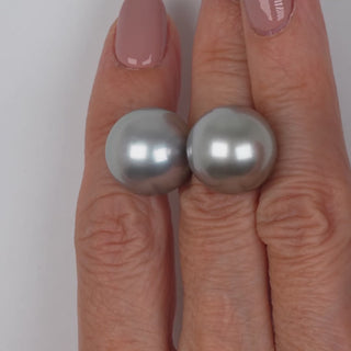 15.0-16.0 mm Tahitian Pearl Stud Earrings