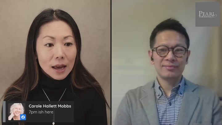 BF-1: Akoya and Tahitian Keshi Pearl Necklace, 18.75" Adj, SS