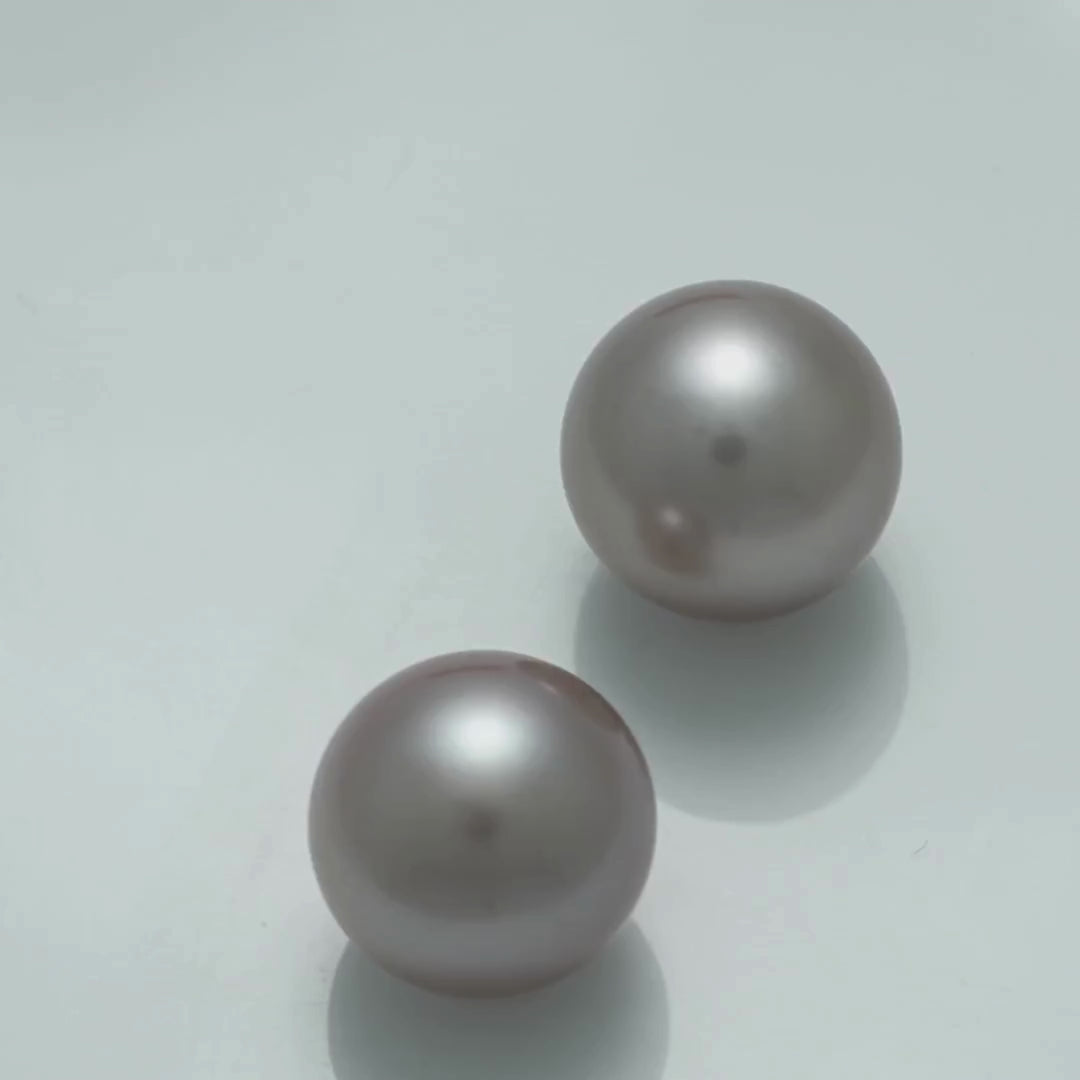 12.7 x 12.6 mm and 12.6 x 12.6 mm Fijian Pearl Pair