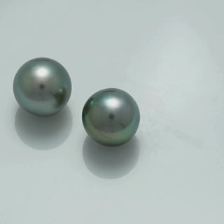 10.7 x 10.5 mm and 10.4 x 10.4 mm Fijian Pearl Pair