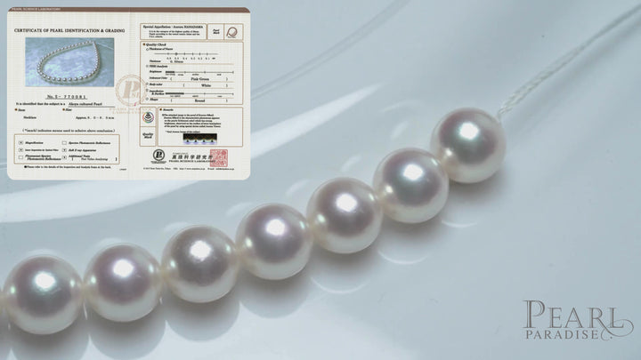 9.0-9.5 mm Hanadama Akoya Strand - PSL Certificate S-770081