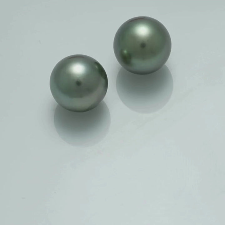 10.4 x 10.4 mm and 10.3 x 10.2 mm Fijian Pearl Pair