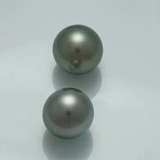 12.7 x 12.7 mm and 12.8 x 12.6 mm Fijian Pearl Pair