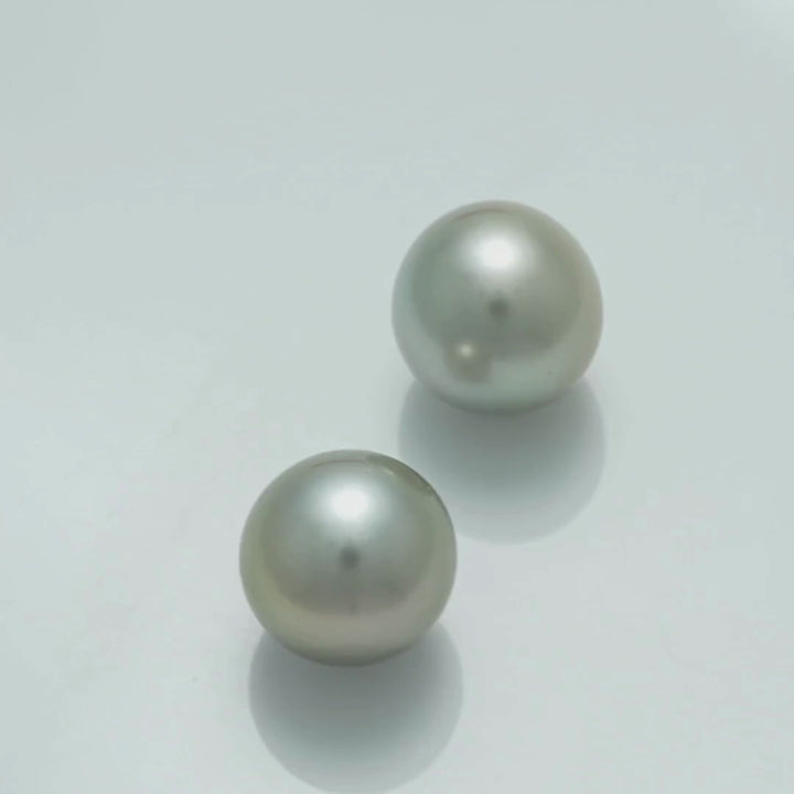 10.9 x 10.8 mm and 10.8 x 10.8 mm Fijian Pearl Pair