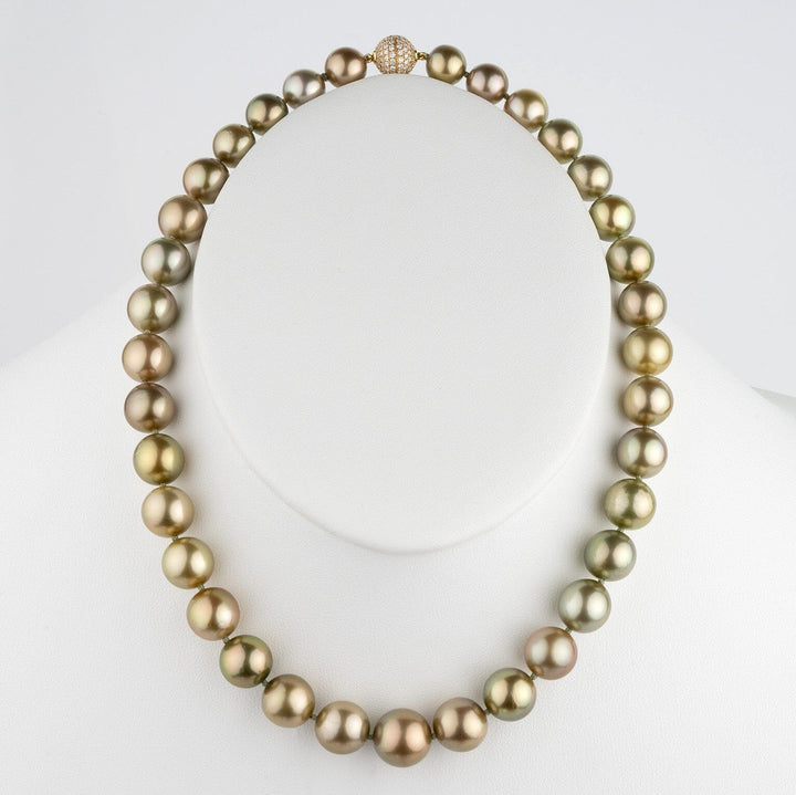 Pearl necklace on a white background