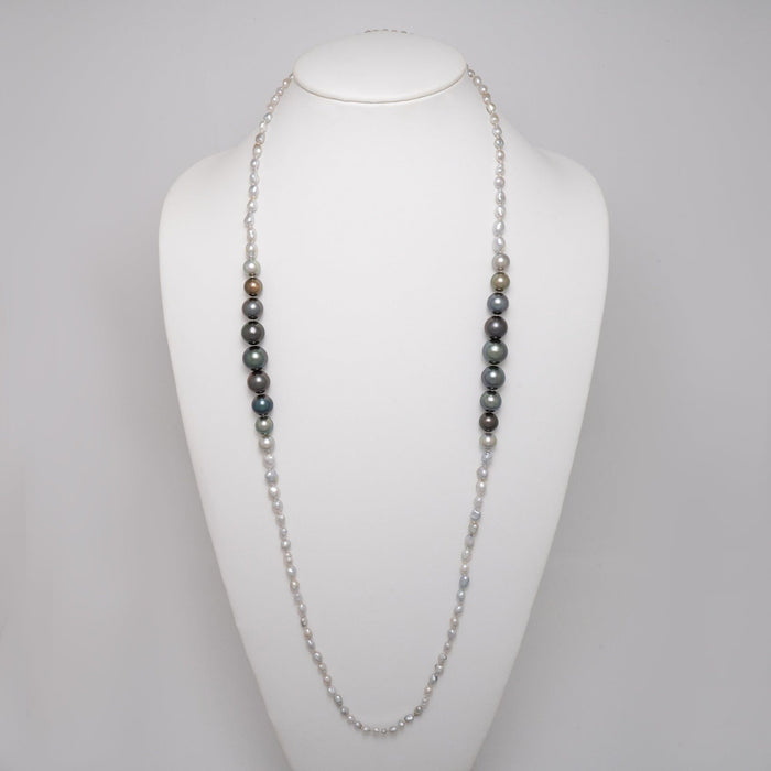 J. Hunter Keshi and Round Fijian Pearl Convertible Necklace