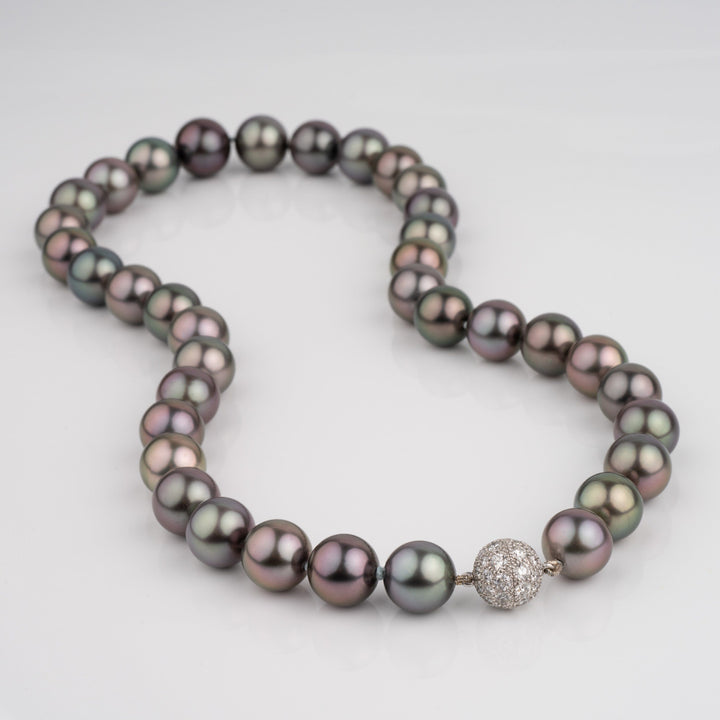 11.0-13.3 mm Round Tahitian Pearl Necklace