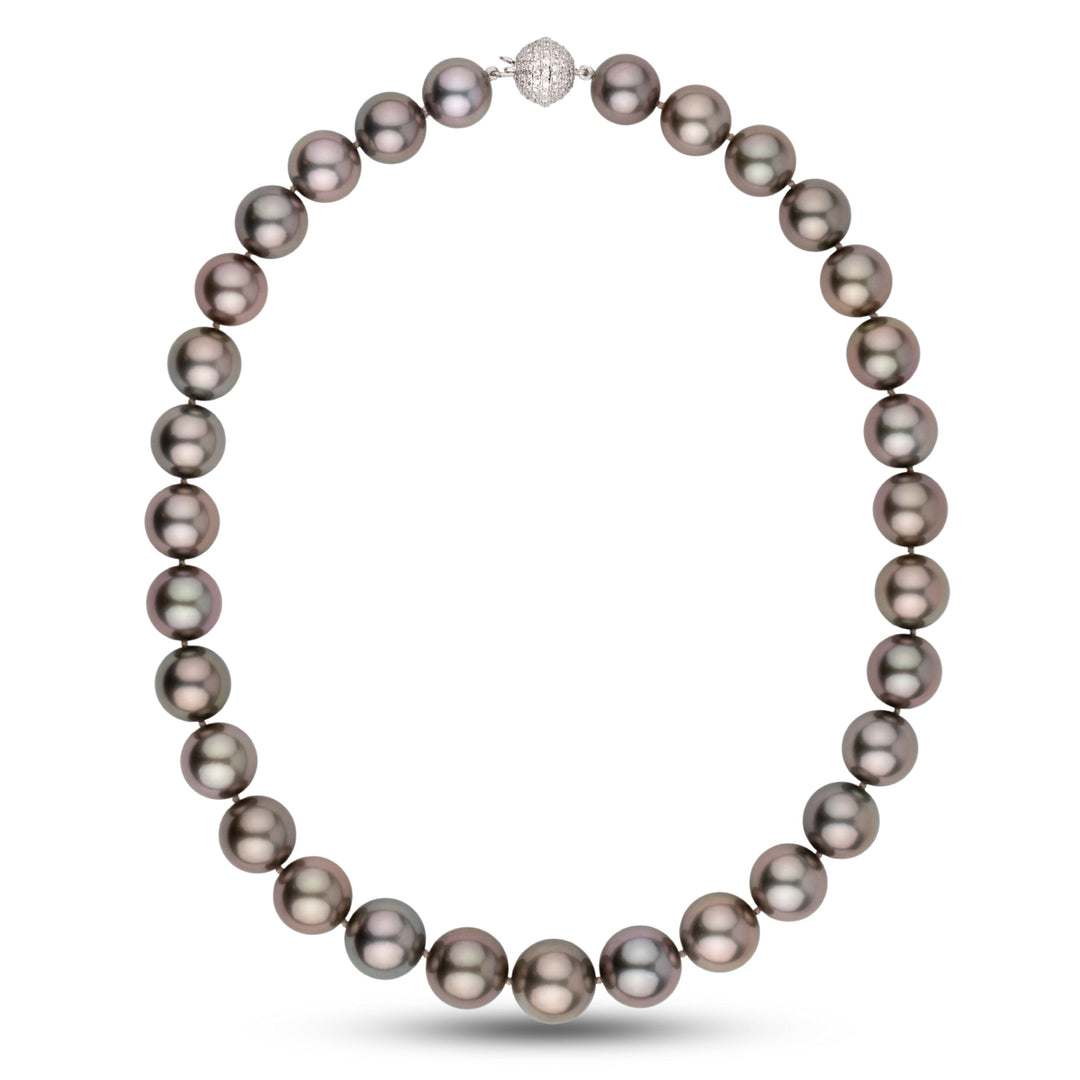 Gem Tahitian Pearl Necklace 12.0–14.6 mm Natural Color
