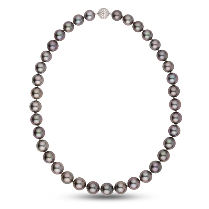10.0-12.0mm Round Tahitian Pearl Necklace