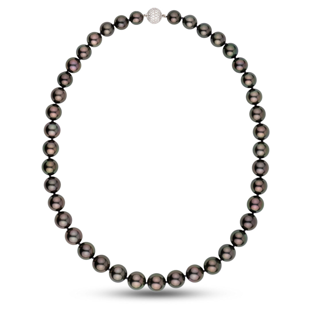 Gem Tahitian Pearl Necklace 8.1–10.8 mm Natural Color
