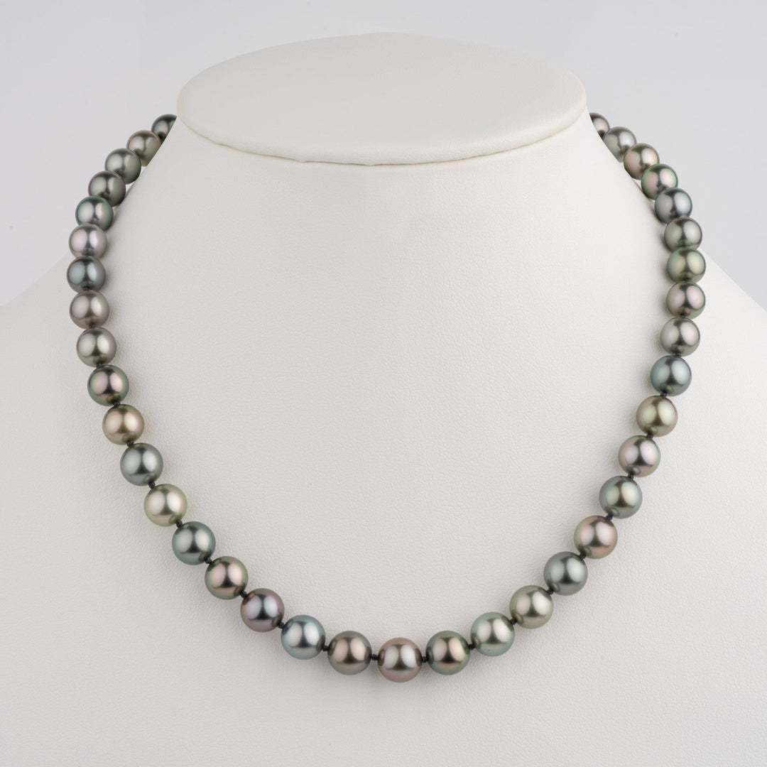 8.0-9.3 mm Round Tahitian Pearl Necklace
