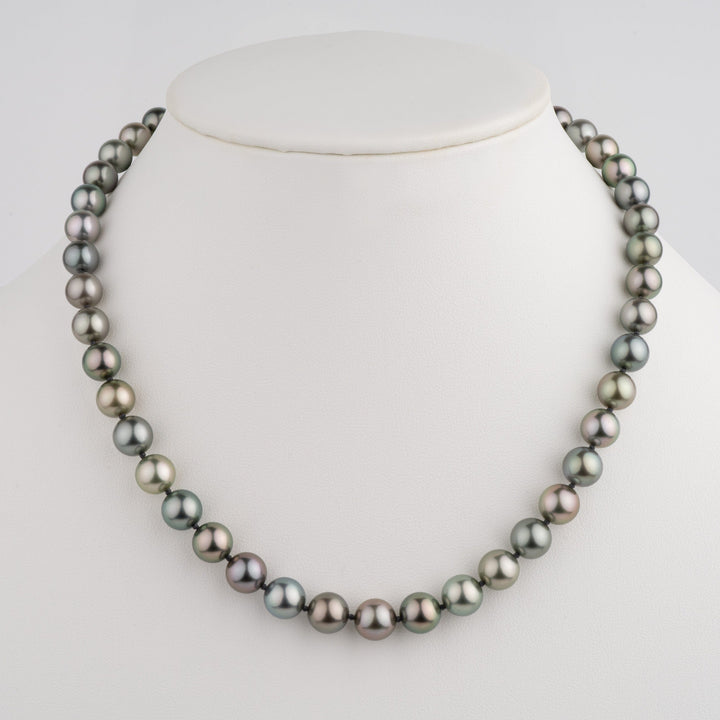 8.0-9.3 mm Round Tahitian Pearl Necklace