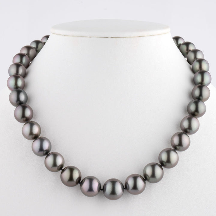 Tahitian Aubergine Pearl Necklace 12.0–14.5 mm | Pearl Paradise