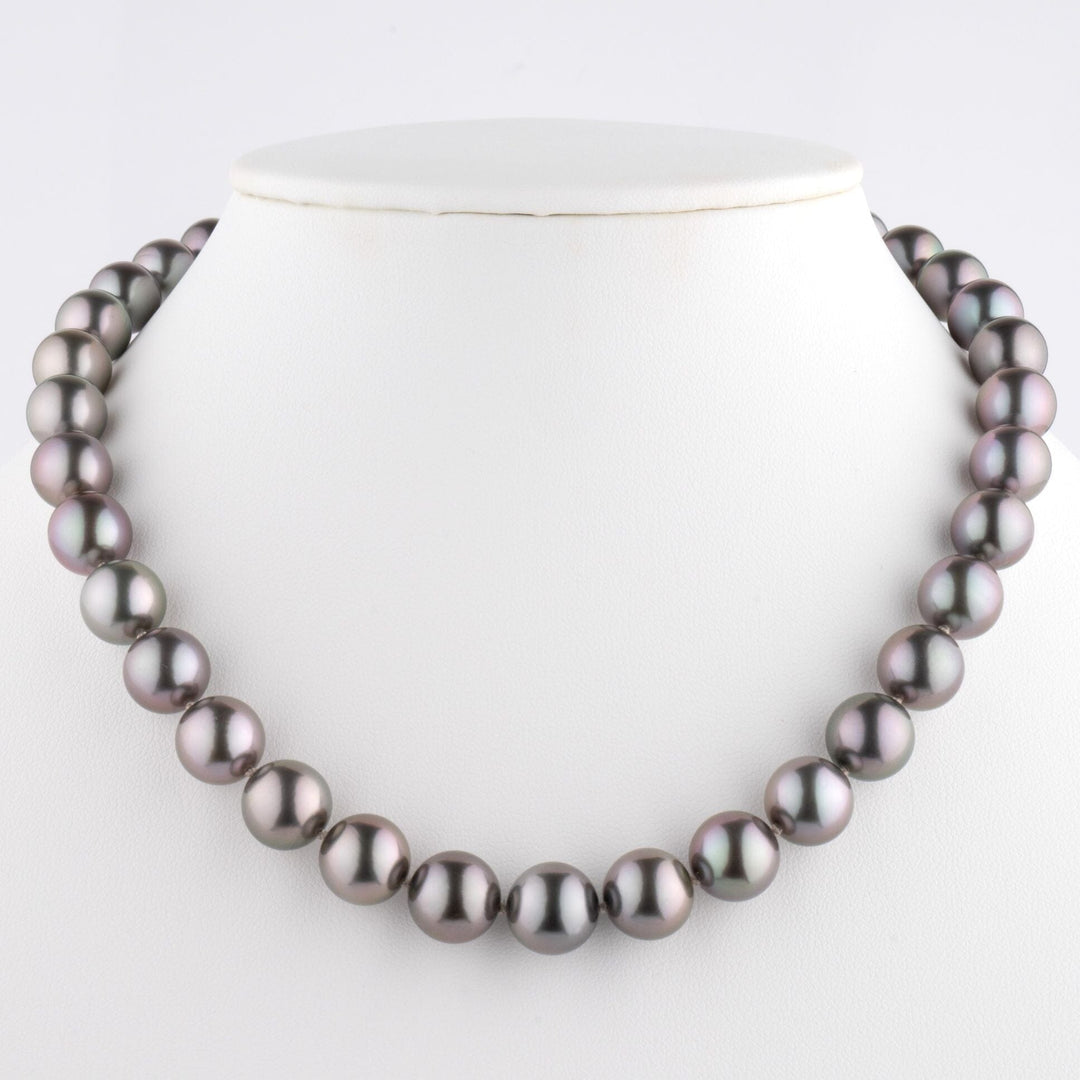 10.0-12.0mm Round Tahitian Pearl Necklace