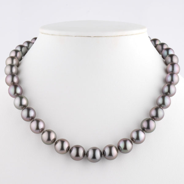 10.0-12.0 mm Round Tahitian Pearl Necklace