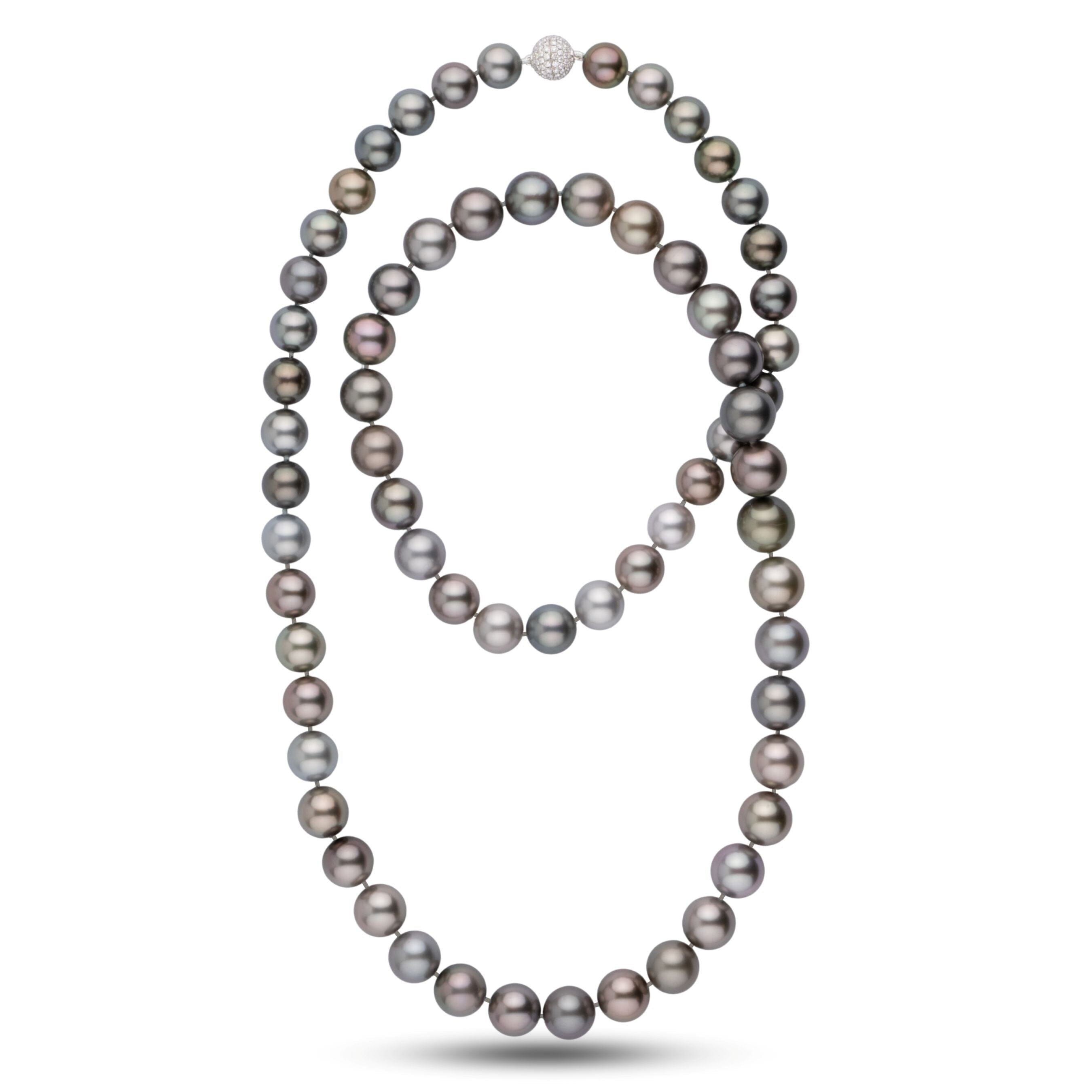 Assael Collection: 10.3–13.3 mm Round Multicolor Tahitian Pearl