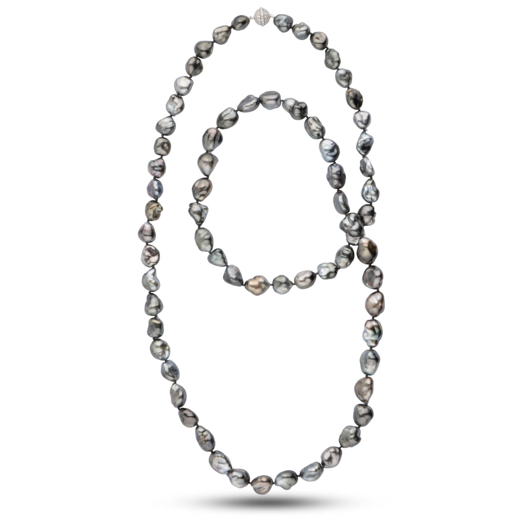 10.0-13.2 mm Tahitian Keshi Pearl Strand, 36.5 inches