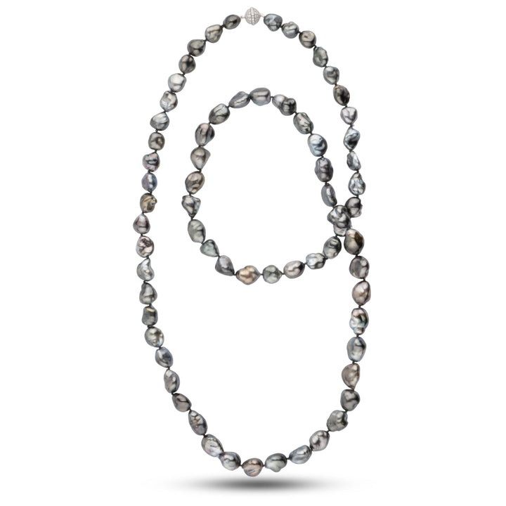 10.0-13.2 mm Tahitian Keshi Pearl Strand, 36.5 inches