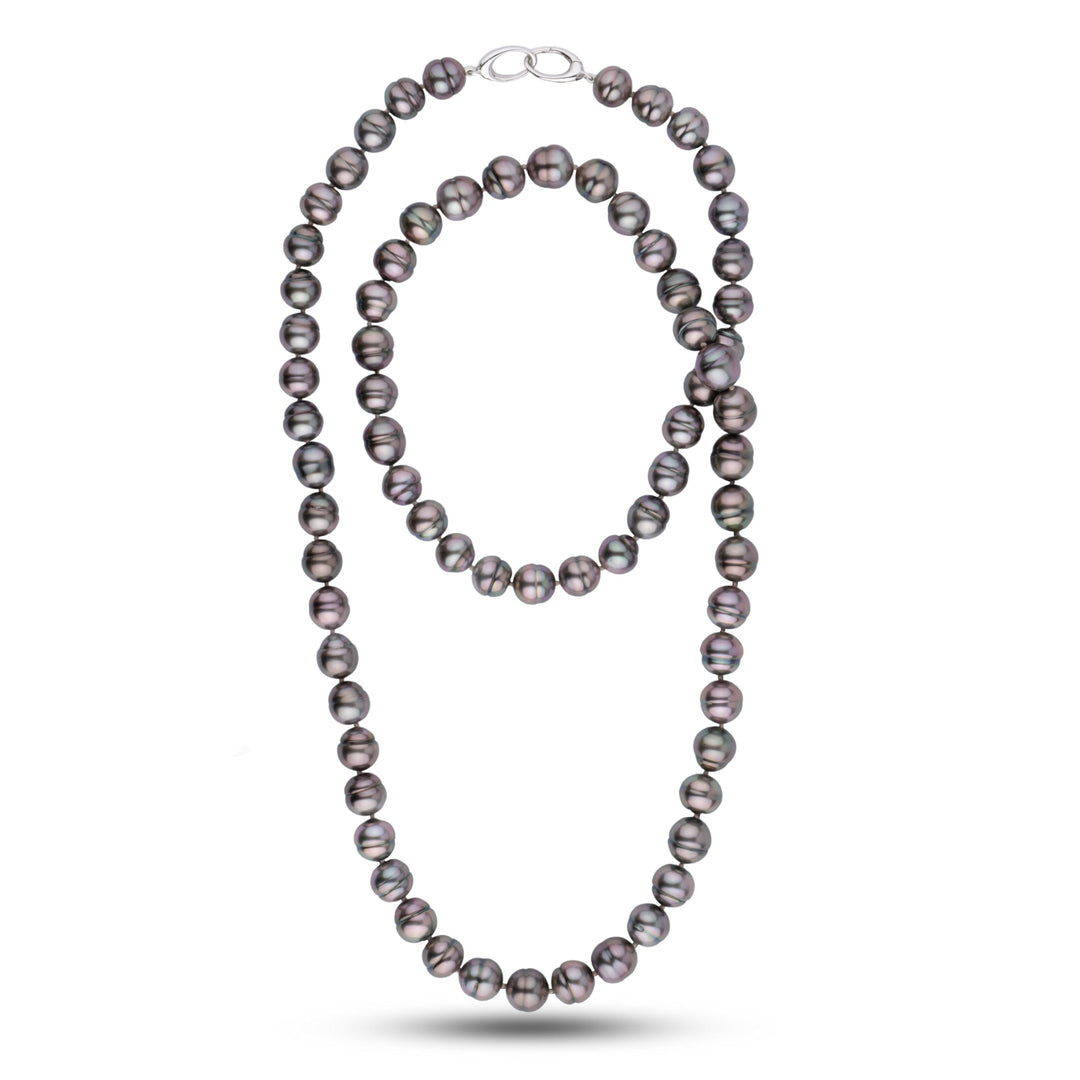 10.0-10.9mm Baroque Tahitian pearl Necklace, 34 inches