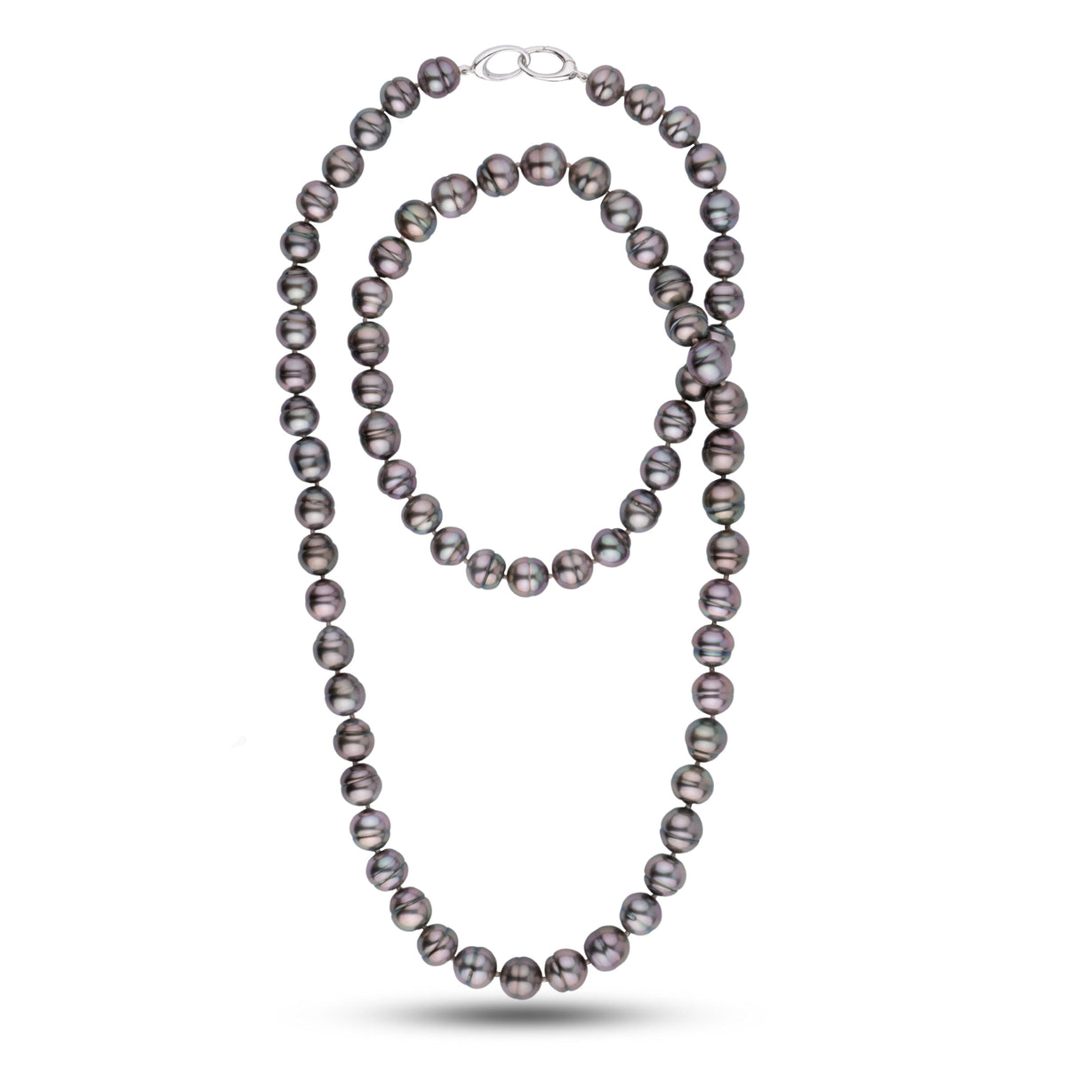 10.0-10.9 mm Baroque Tahitian pearl Necklace, 34 inches