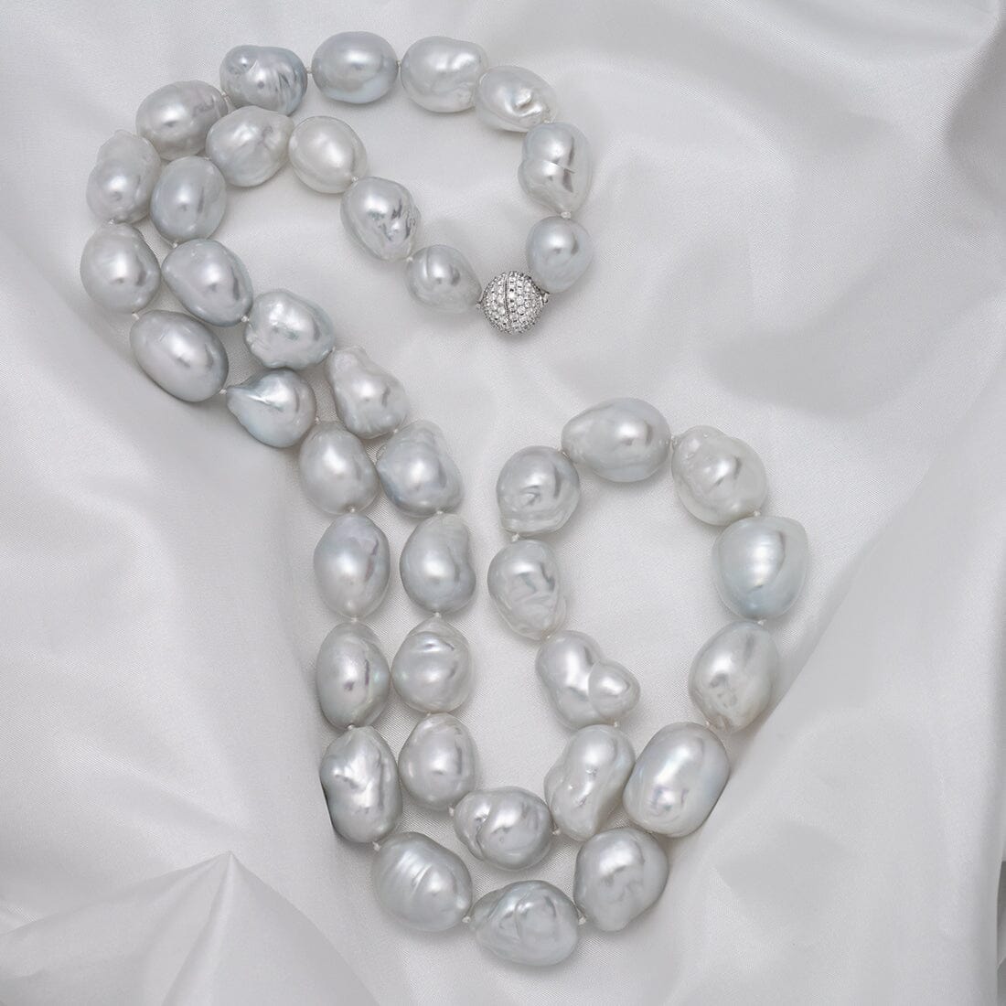 Assael Collection: 14.8-20.1 mm Baroque White South Sea Pearl