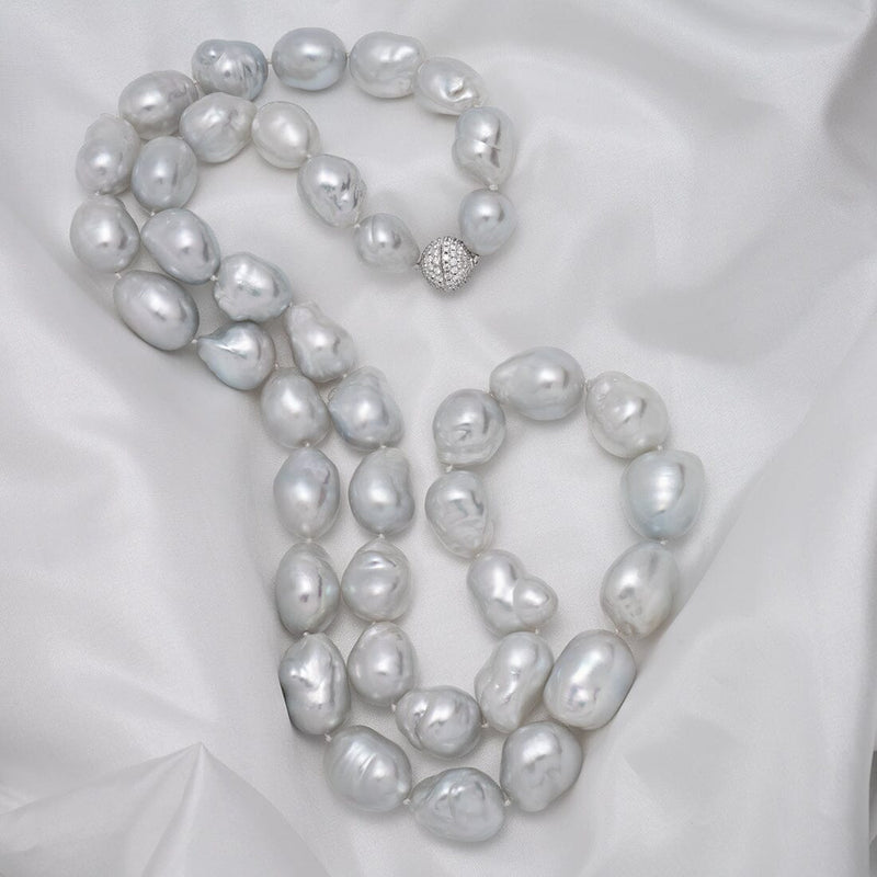 Assael Collection: 14.8-20.1 mm Baroque White South Sea Pearl