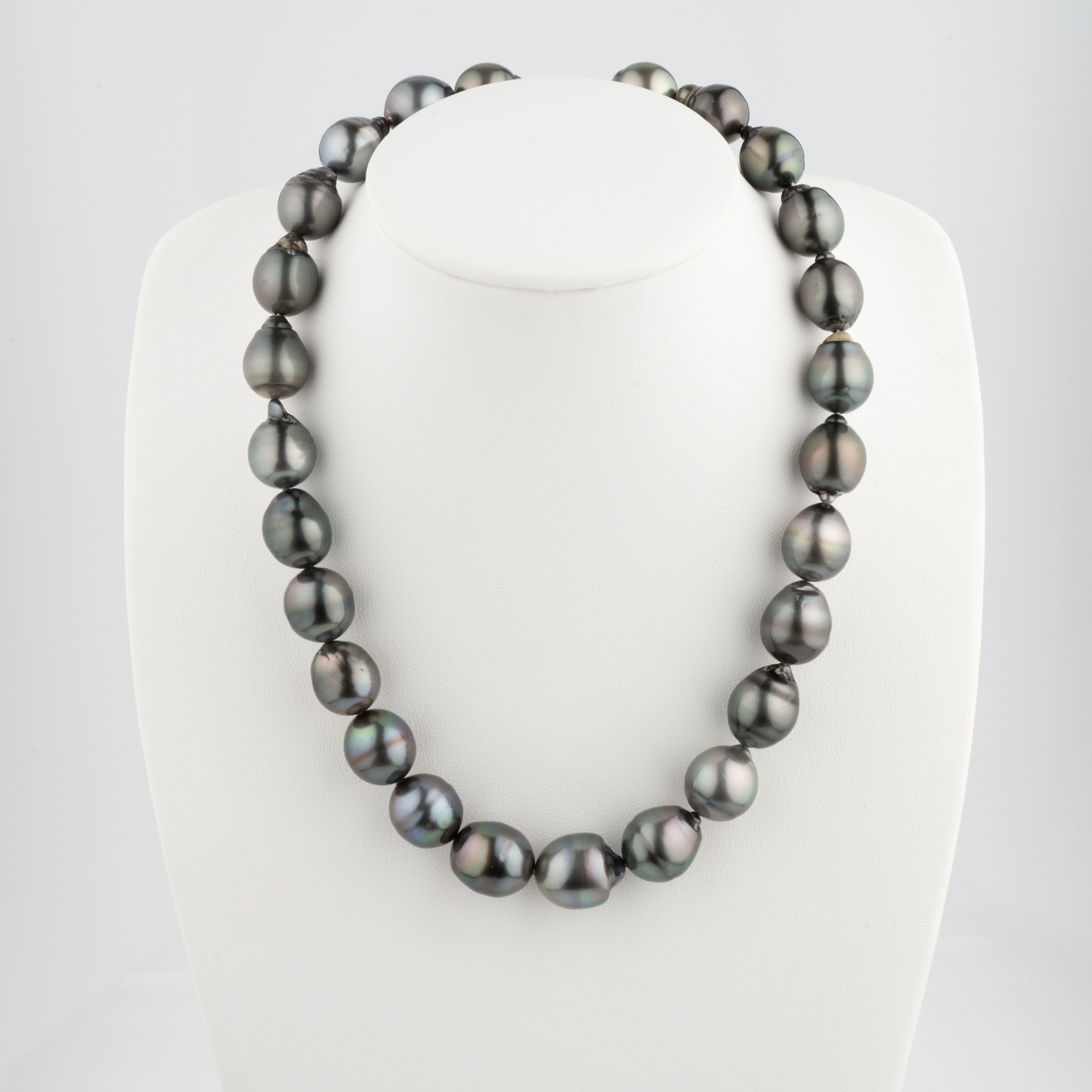 12.0-14.1 mm AA+ Baroque Tahitian Pearl Necklace – Pearl