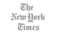 The New York Times logo in black Old English font on a white background.