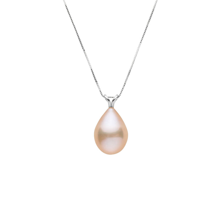 11.0-12.0 mm AAA Pink to Peach Freshwater Drop Pearl Unity Pendant