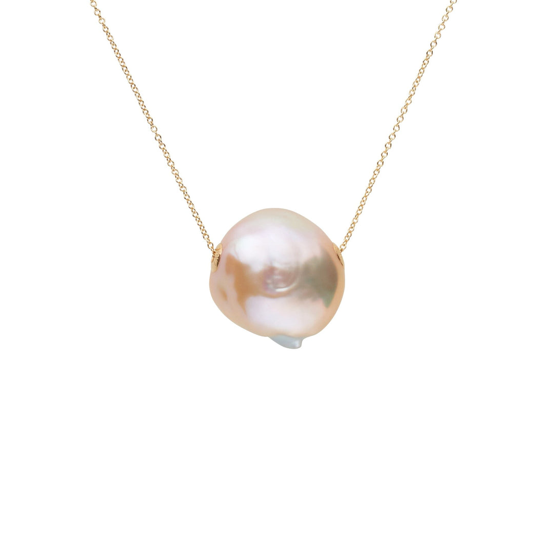 Metallic Peach Freshwater Soufflé Pearl Pendant