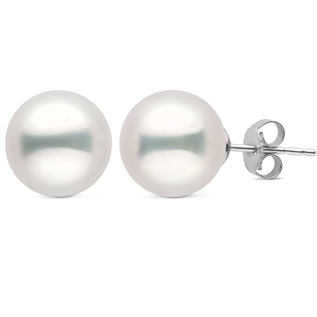 10.0-11.0 mm White Edison Freshwater Pearl Stud Earrings