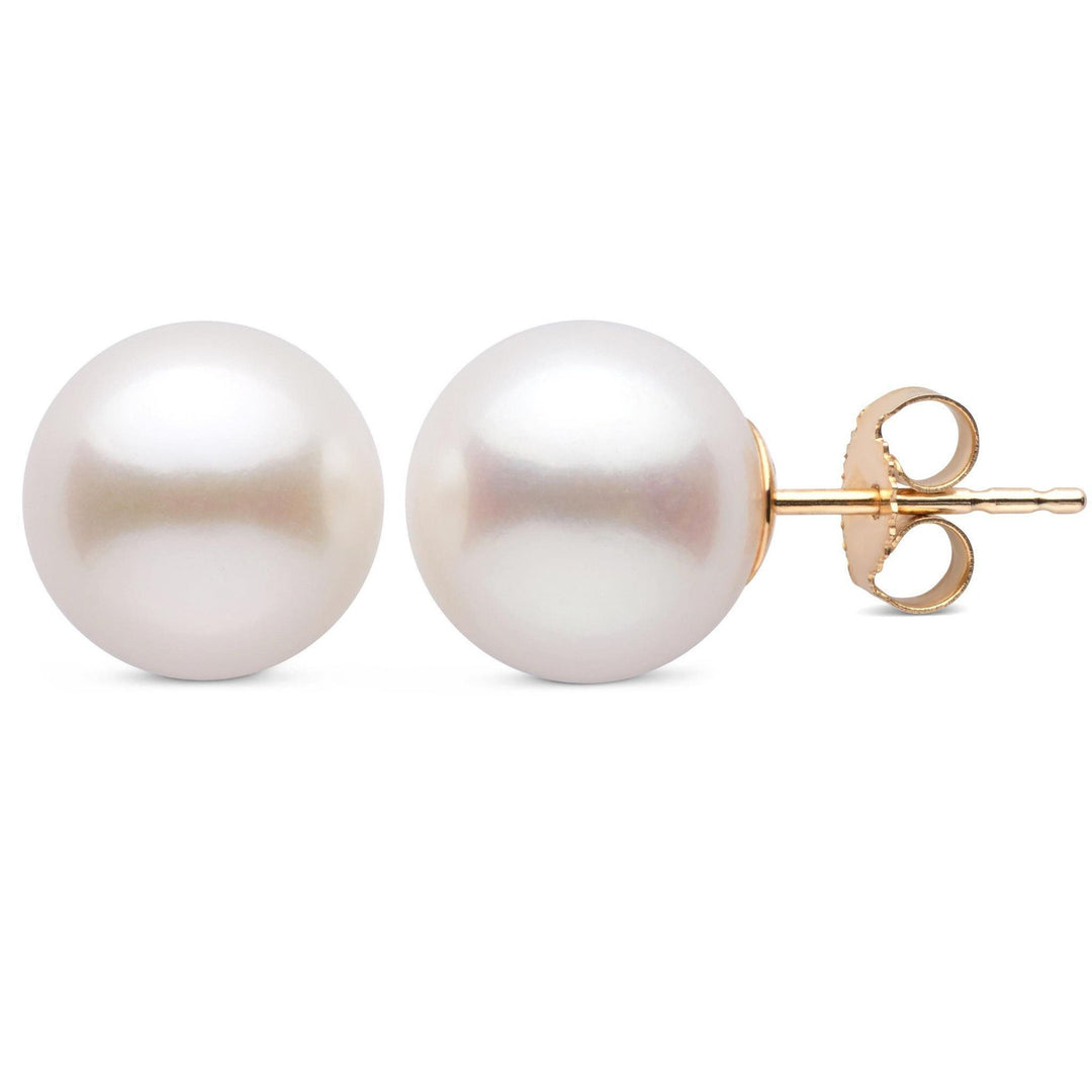 10.0-11.0 mm White Freshadama Freshwater Pearl Stud Earrings – Pearl ...