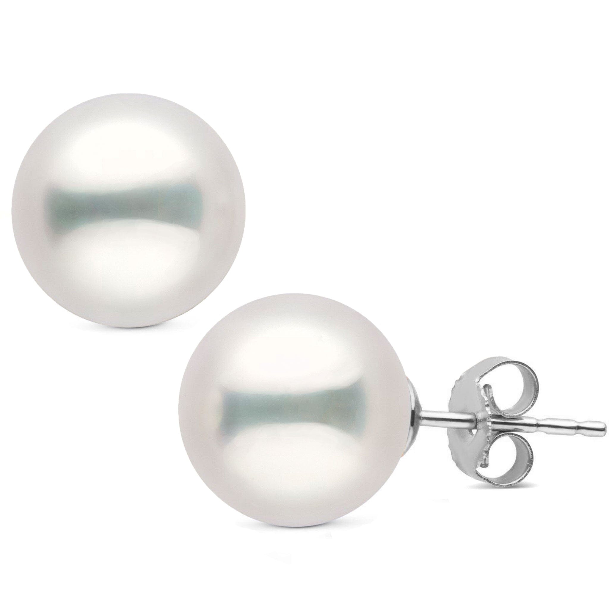 11.0-12.0 mm White Edison Freshwater Pearl Stud Earrings – Pearl